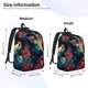 thumbnail image 2 of Disketp Colorful Flower Goat print Canvas Backpack Lightweight Travel Daypack Student Rucksack Laptop Backpack-Small, 2 of 5