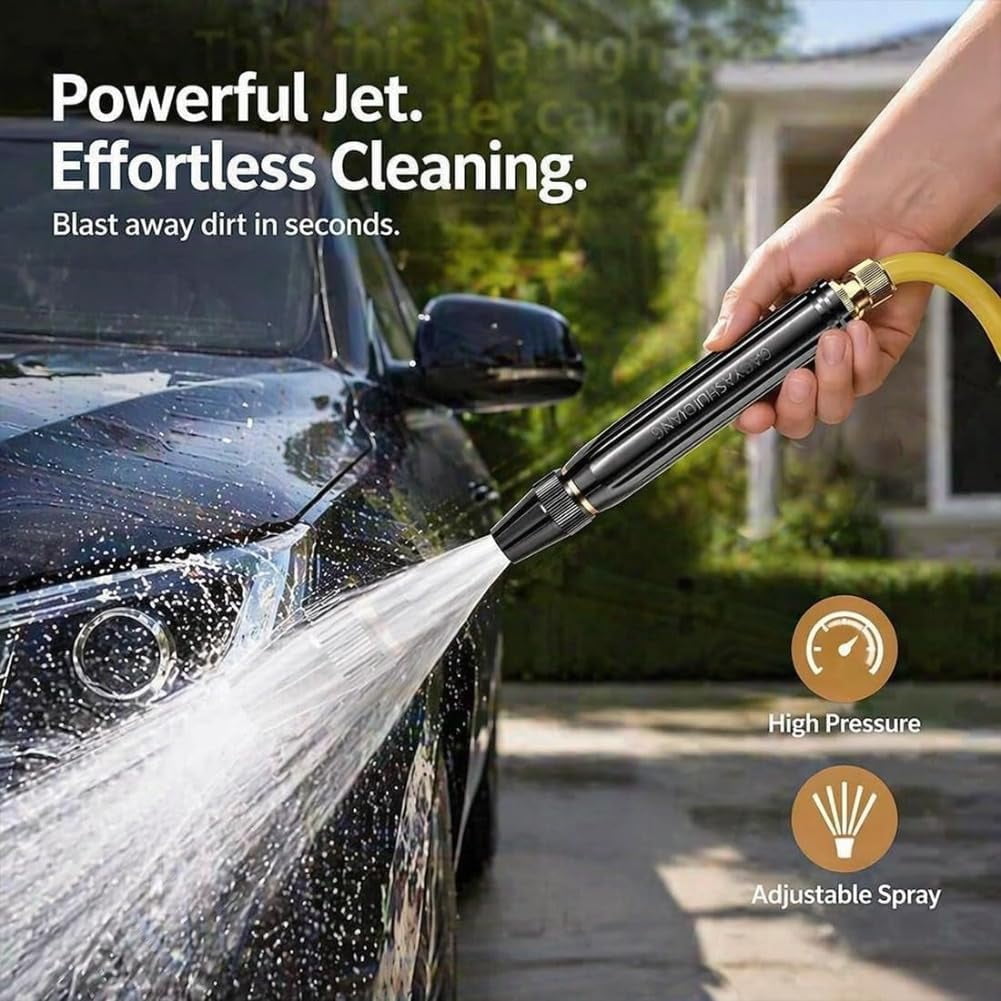 2027 Upgraded High Pressure Water Gun, Home High Pressure Car Wash Water Gun with Adjustable Spray Patterns for Car Washing, Watering Plants & Vegetables, Garden Hose Use