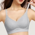 thumbnail image 2 of PMVFHDE Large Size Comfortable Breathable Smooth Bra for Women Daily Leisure Wear Seamless Non-Wired Supportive Full Coverage Underwear Grey - 36, 2 of 5