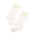 thumbnail image 3 of Odeerbi Sheer Socks for Infant Boys Girls Breathable Bow Socks Children Long Tube Socks Baby Stripe Mesh Bowknot Socks, 3 of 5