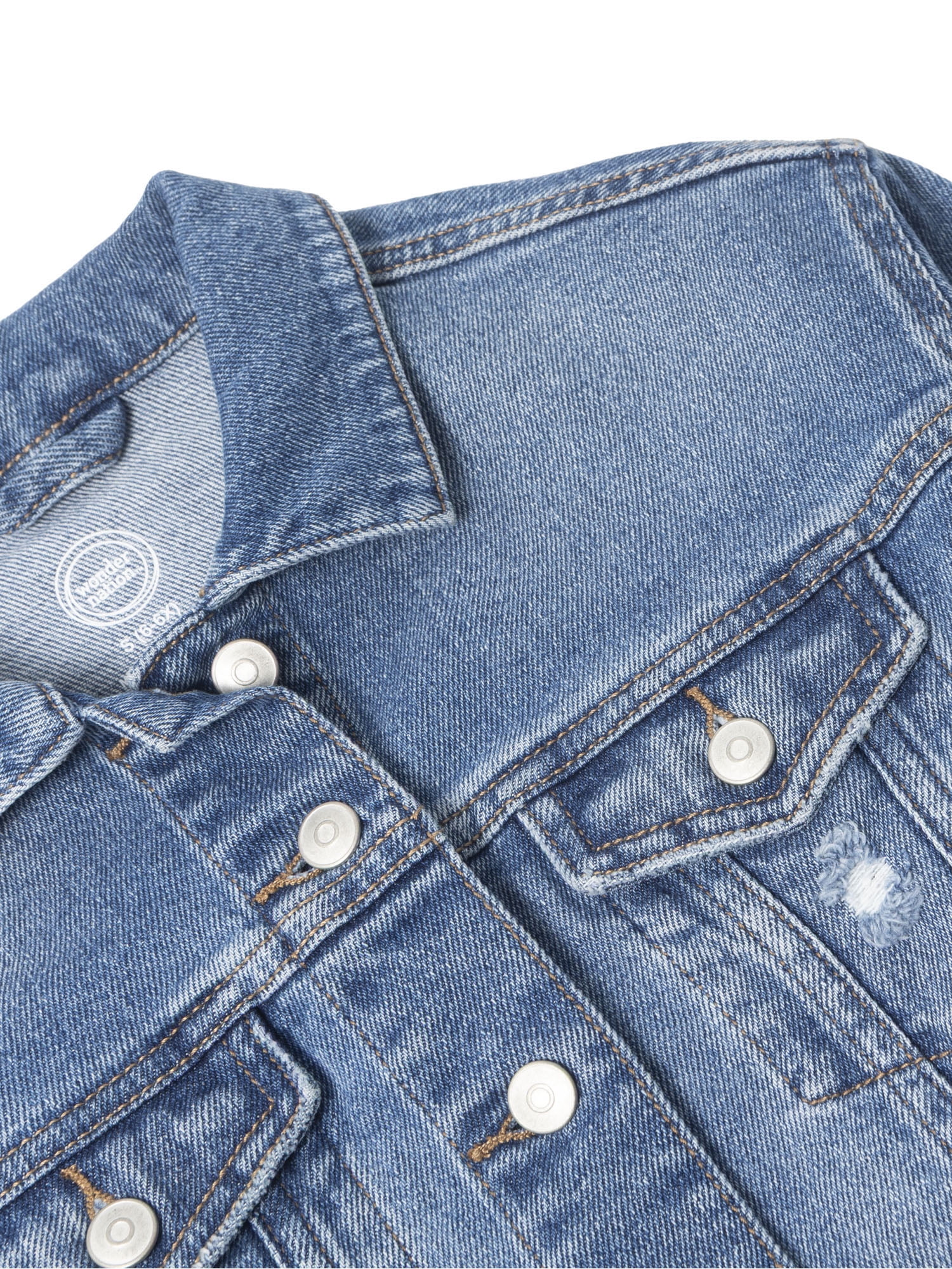 Wonder Nation Girls Denim Jacket, Sizes 4-18 & Plus