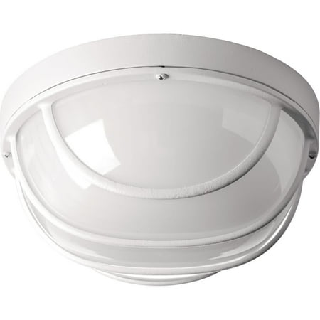 Progress Lighting P3650 Led Bulkheads 1 Light Outdoor Flush Progress Lighting P3650 Led Bulkheads 1 Light Outdoor Flush Mount Ceiling Fixture With Frosted Polycarbonate Diffuser Convertible To Wall