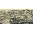 thumbnail image 2 of Vintage Maps 24x13 Black Modern Framed Museum Art Print Titled - Antique Map of Jerusalem, 2 of 4