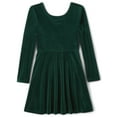 thumbnail image 3 of The Children's Place Big & Little Girls Long Sleeve Christmas Velour Dress, Sizes 6M-XXL, 3 of 5