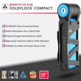 thumbnail image 2 of Candado para bicicleta Seatylock FoldyLock plegable ligero con llave, 2 of 9