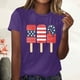 thumbnail image 2 of Blusa informal de manga corta con cuello redondo y estampado suelto de verano para mujer con estilo OAVQHLG3B Store  lin121212, 2 of 4