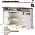 thumbnail image 3 of Merluxy Farmhouse TV Stand,Entertainment Center with Sliding Barn Door,Rustic Media Console,White, 3 of 10