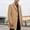 Khaki, variant on Mens Wool Coat Regular Mid Notch Lapel Two Button Outer Coat, Relaxed Silhouette Side Pockets for Business Events Date Nights Black S