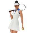 thumbnail image 3 of Golf Dress for Women Tennis Dresses with Shorts Pockets Sleeveless Sport Active Workout Athletic Dress White-Blue XXL, 3 of 7