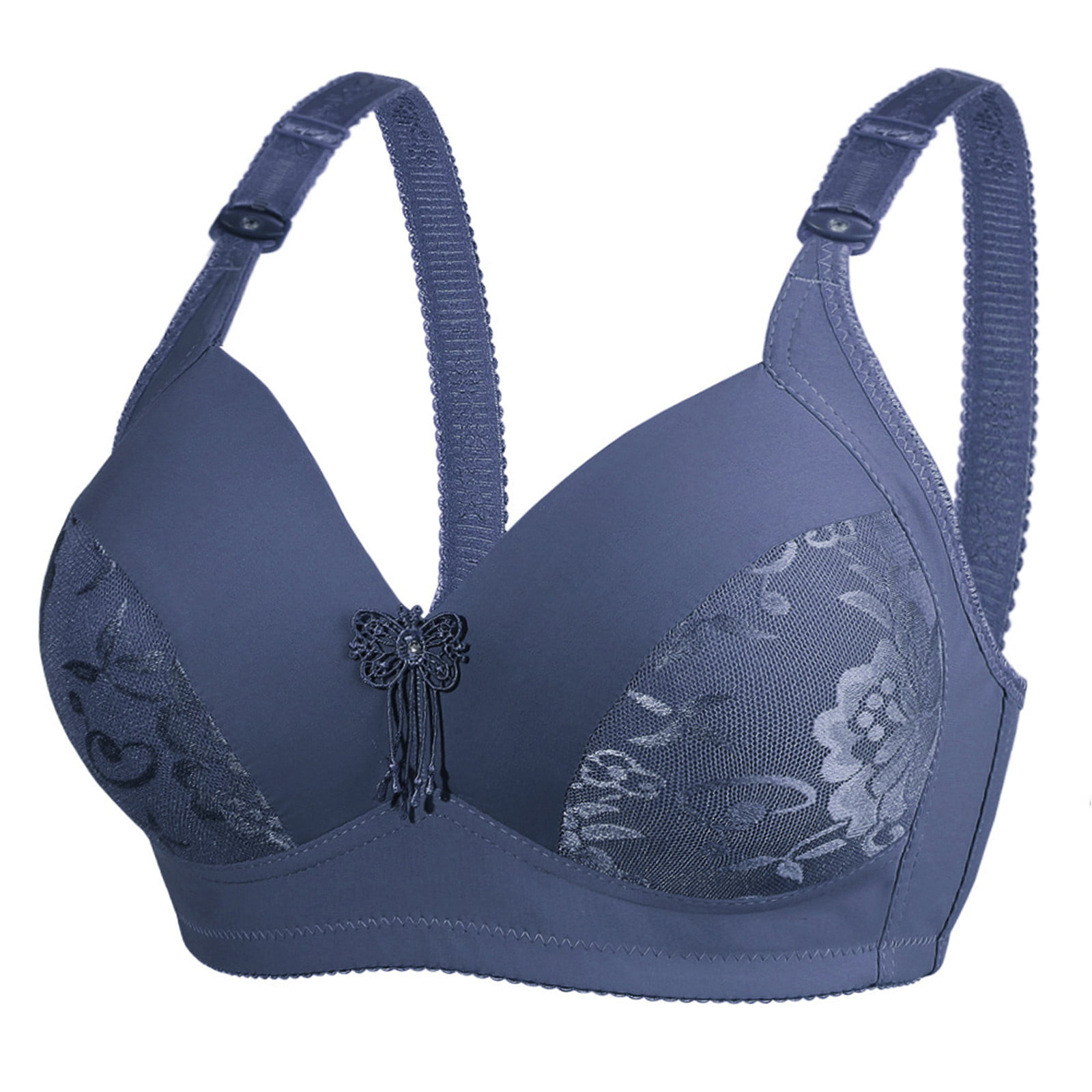 Bras for Women Plus Size Thin without Steel Ring Solid Color