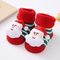 thumbnail image 2 of WUANDIXFA Chaussettes de Noël pour Enfants Chaussettes d'Hiver Rouges pour Enfants Chaussettes de Noël Nouvelles Chaussettes Épaissies Chaussettes Chaudes pour Bébé Chaussettes d'Automne et d'Hiver pour Bébé Chaussettes pour Bébé Vert Foncé,0-1 Ans, 2 of 6