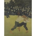thumbnail image 2 of Paul Sérusier 12x14 Black Ornate Wood Framed Double Matted Museum Art Print Titled: Breton Wrestling (Between 1890 and 1891), 2 of 5
