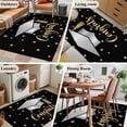 thumbnail image 5 of 3'x5' Rug for Living Room Bedroom, Black Stars Graduation Washable Area Rugs Non-Slip Carpet Mats, Yellow White Star Modern Art Indoor Low Pile Area Rug Runner for Kitchen, Mudroom, 5 of 8