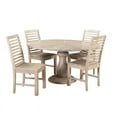 thumbnail image 2 of Taran Designs Maria 59" Starburst Round Traditional Wood Dining Table in Natural, 2 of 7