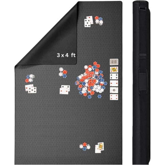 Feltectors Neoprene Gaming Mat - Ultimate Card Game Table Solution 3x4 ft.- Black