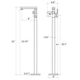 thumbnail image 7 of AKDY Stand Alone Tub Filler with Floor Mount – Freestanding 35 in Tub Faucet – Single Handle Brush Nickel Shower – Easy Installation, 7 of 7