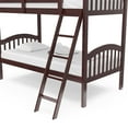 thumbnail image 2 of Stork Craft Long Horn Solid Wood Twin over Twin Bunk Bed in Espresso, 2 of 6