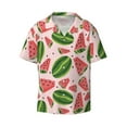 thumbnail image 6 of Kdxio Men's Hawaiian Shirt for Men Short Sleeve Shirt Watermelon Summer Casual Holiday Beach Button Down T-Shirts, 6 of 7