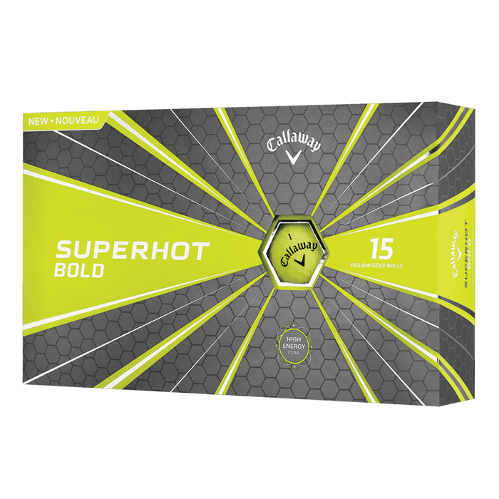 Callaway Superhot Golf Balls, Matte Yellow, 15 Pack