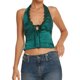 thumbnail image 1 of Chaleco Y2K Chica Chaleco de encaje con cuello en V profundo Poliéster Sin espalda Halter Tank Top (Verde L) Ygjytge Verde T L para Mujer, 1 of 7