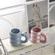 thumbnail image 5 of Advancent Taza de cerámica para café, té, agua, tazas creativas, contenedor de desayuno, taza colorida para parejas, tazas nórdicas de oficina, regalo Teteras Blanco Advancent HA081409-03, 5 of 6