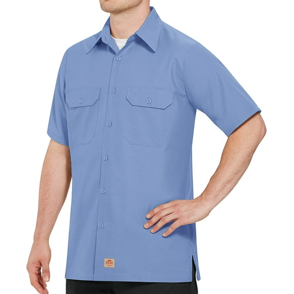 Red Kap SY60L Ripstop Short Sleeve Work Shirt Long Sizes