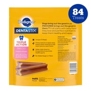 Pedigree Dentastix Dental Chews for Dogs, Small and Toy Breed, Bacon & Chicken, 17.7 oz. Bag