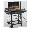 thumbnail image 2 of Barara King Outdoor Gas Grill, 4 Burners, 42K BTU, Stainless Steel, Side Table & Burner, Black, 2 of 10