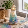 thumbnail image 4 of DIY Sea Glass Lighthouse Kit, 3D Glowing Art Coastal Decor with LED Adult DIY Nautical Craft Decor Gift, 4 of 8