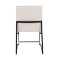 thumbnail image 5 of LumiSource Black Steel, Beige Fabric High Back Fuji Dining Chair - Set of 2, 5 of 8