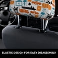 thumbnail image 4 of Kdxio Industrial Transportations Pattern Print 2 Piece Car Head Rest Covers Set Auto Front/Rear Seats Headrest Cover Universal Fit Most Cars,Sedan, SUV, 4 of 9