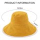 thumbnail image 2 of Sombrero de ala ancha para mujer, sombrero para el sol de algodón, plegable, reversible, con borde con cable, protección UV, verano, playa, viaje, jardín, 2 of 5