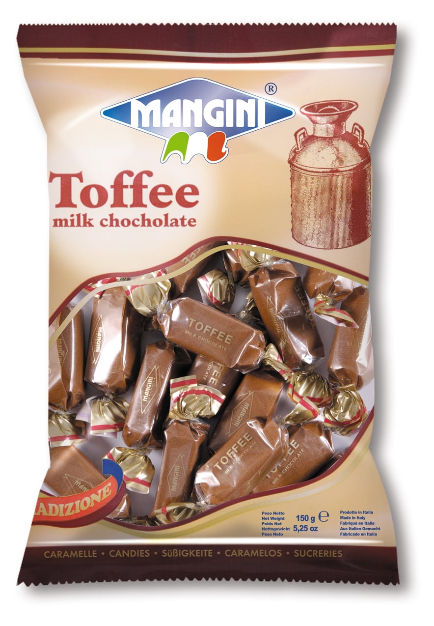 Mangini, Italian Milk Chocolate Toffee 150g bag (10 pcs)