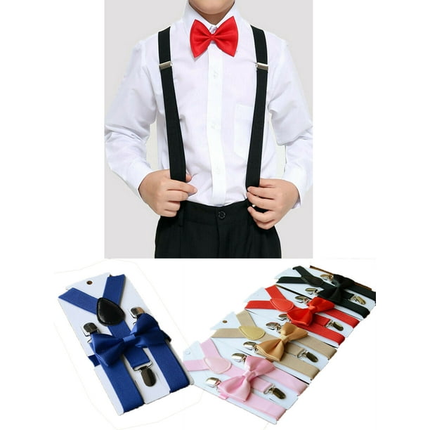 Luethbiezx Gentlemen Boy Adjustable Clipon Braces Suspender and
