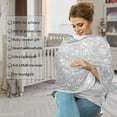thumbnail image 4 of Haiem Silver Glitter Baby Nursing Cover & Nursing Poncho - Multi Use Cover for Baby Car Seat Canopy, Stroller Cover, 360°Full Privacy Breastfeeding Coverage, 4 of 9