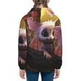 thumbnail image 6 of Xecao Adorable Fluffy Bat Pattern Zip Up Hoodies for Boys Girls, Sweatshirt with Pockets-Medium, 6 of 6