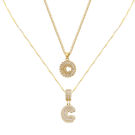 DESIGNICE 2026 New Chunky Letter Necklaces for Women Symbolizes Unique Meaning Small Initial Necklace Optional Exclusive Letters Custom Chains for Daily Wear Party Gift Gold Stylec