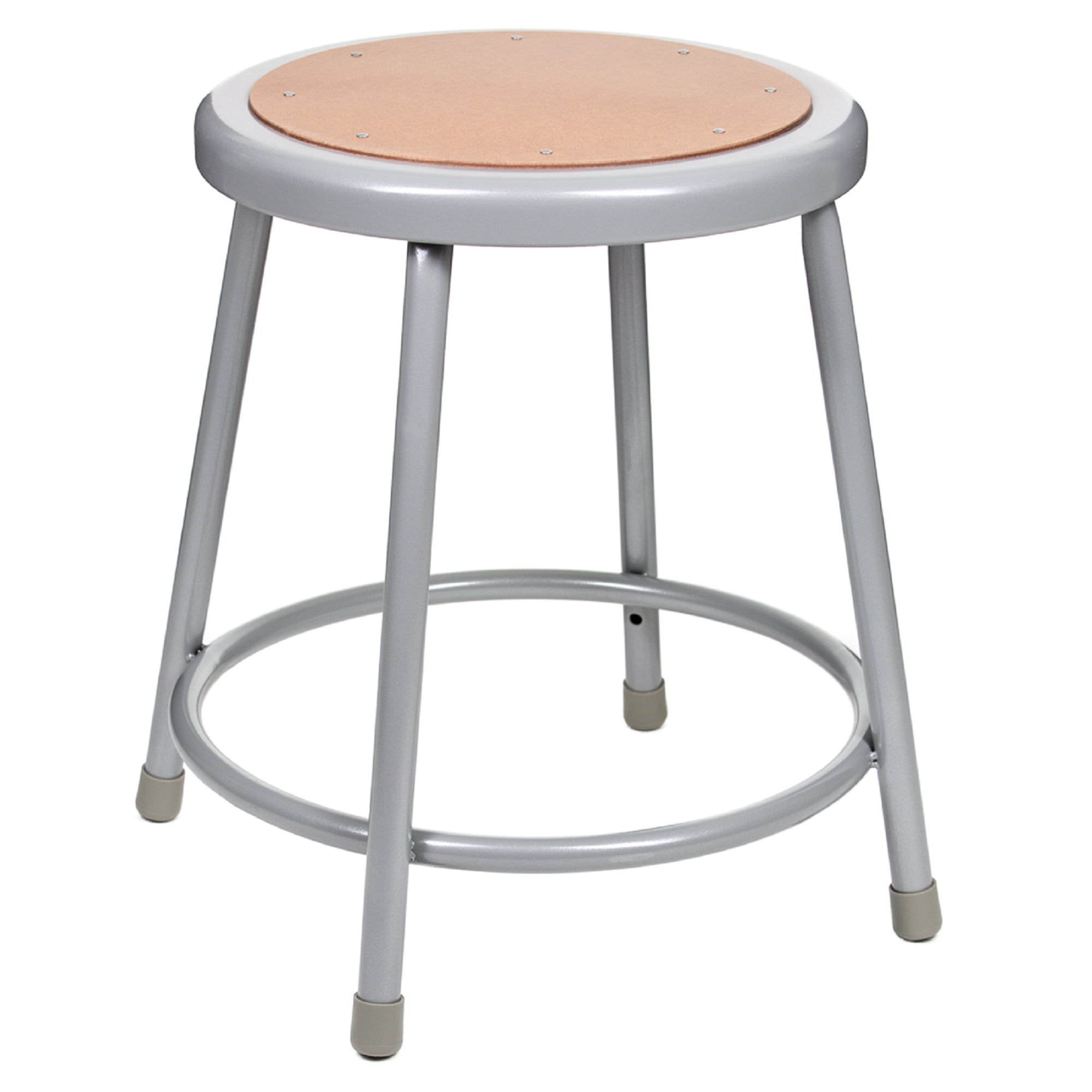 Hampden Furnishings Flynn Collection 18" Masonite/Steel Stool, Grey, Pack of 2