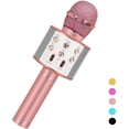 thumbnail image 1 of Regalos de cumpleaños para niñas y niños de 6 a 15 años, micrófono de karaoke inalámbrico Bluetooth, regalos de fiesta para niños y niñas adolescentes, juguetes para edades de 4 a 12 años (rosa), 1 of 5