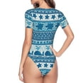 thumbnail image 4 of Naloa Sea Underwater Animals Women's Short-Sleeved Onesie, One-Piece Swimsuit for Parties, dates, clubs - X-Large, 4 of 9