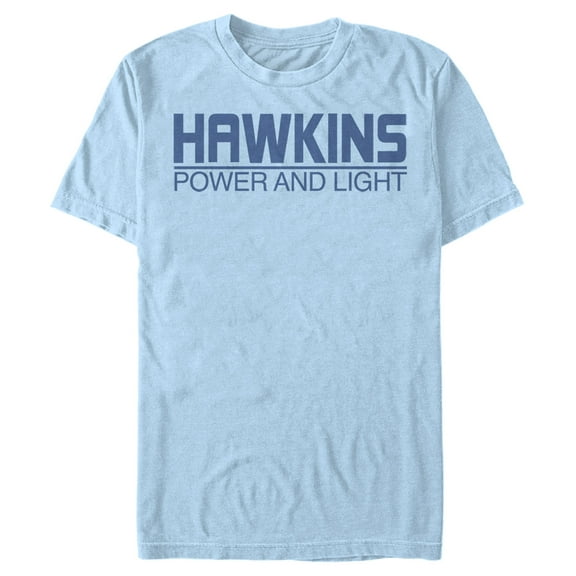 Netflix Men's Stranger Things Hawkins Power and Light Logo Graphic T-Shirt