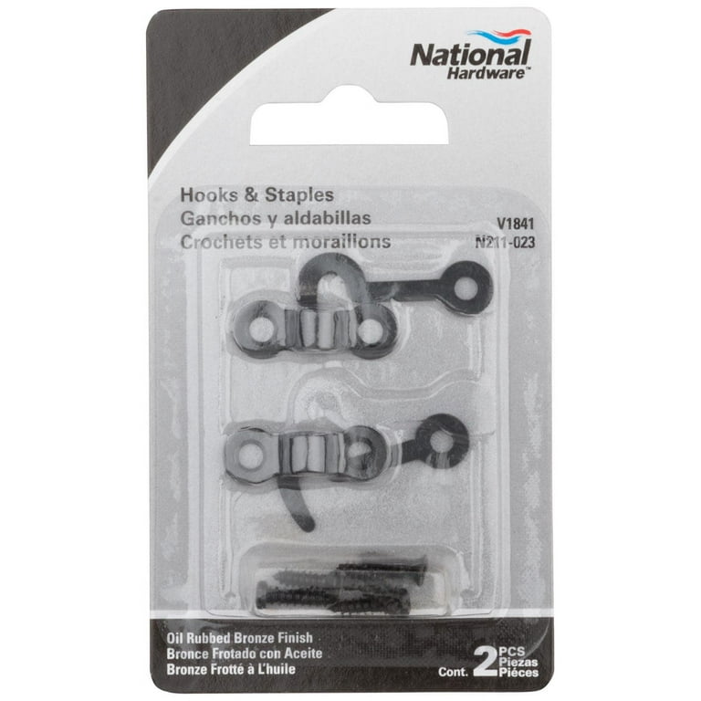 National Hardware-Hook and Staple, Oil Rubbed Bronze N211-023