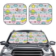 thumbnail image 2 of Fuzoiu Space Doodle Print Car Windshield Sunshade,Folding Front Windshield Sun Shade,for Most Car Sedan SUV Truck,Car Windshield Sunshade-Large, 2 of 6