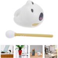 thumbnail image 2 of Dyfzdhu 1 Set Wood Guiro Instrument Toy Cat Shape LatinPercussion Instrument with Scrapers Frog Rasp Musical Instrument Tone Block for Education Toys, 2 of 8