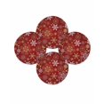 thumbnail image 7 of 13 Inch Round Placemats Set of 4, Christmas Red Non Slip Heat Insulation PP Table Mats, Xmas Winter Snowflakes New Year Holiday Washable Place Mats for Kitchen Dining Party Table Decor, 7 of 7