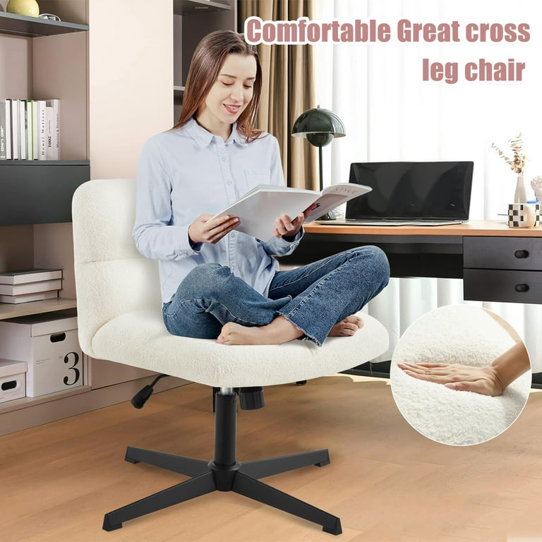 OUTMASTER Criss Cross Chair Soft Seat Cushion No Wheels Height Adjustable Suitable for Office Home