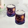 thumbnail image 2 of Yayeee 2 Pack Qtip Holder Bathroom Cotton Swab Canister with Lid Clear Dispenser Set, Night Purple Road, 2 of 6
