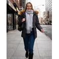 thumbnail image 4 of WenVen Women's Puffer Coat Waterproof Winter Jacket Quilted Zip-up Snow Parka with Hood Charcoal XL, 4 of 13