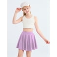 thumbnail image 5 of SILVERCELL 3-16Y Teens Girls Casual Mini Skirts with Liner, Kids Athletic Solid Culottes Pleated Skater Skirt Skorts, 5 of 9