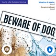 thumbnail image 5 of Beware Of Dog Sign, Rectangle Black Text Sign,, 5 of 8